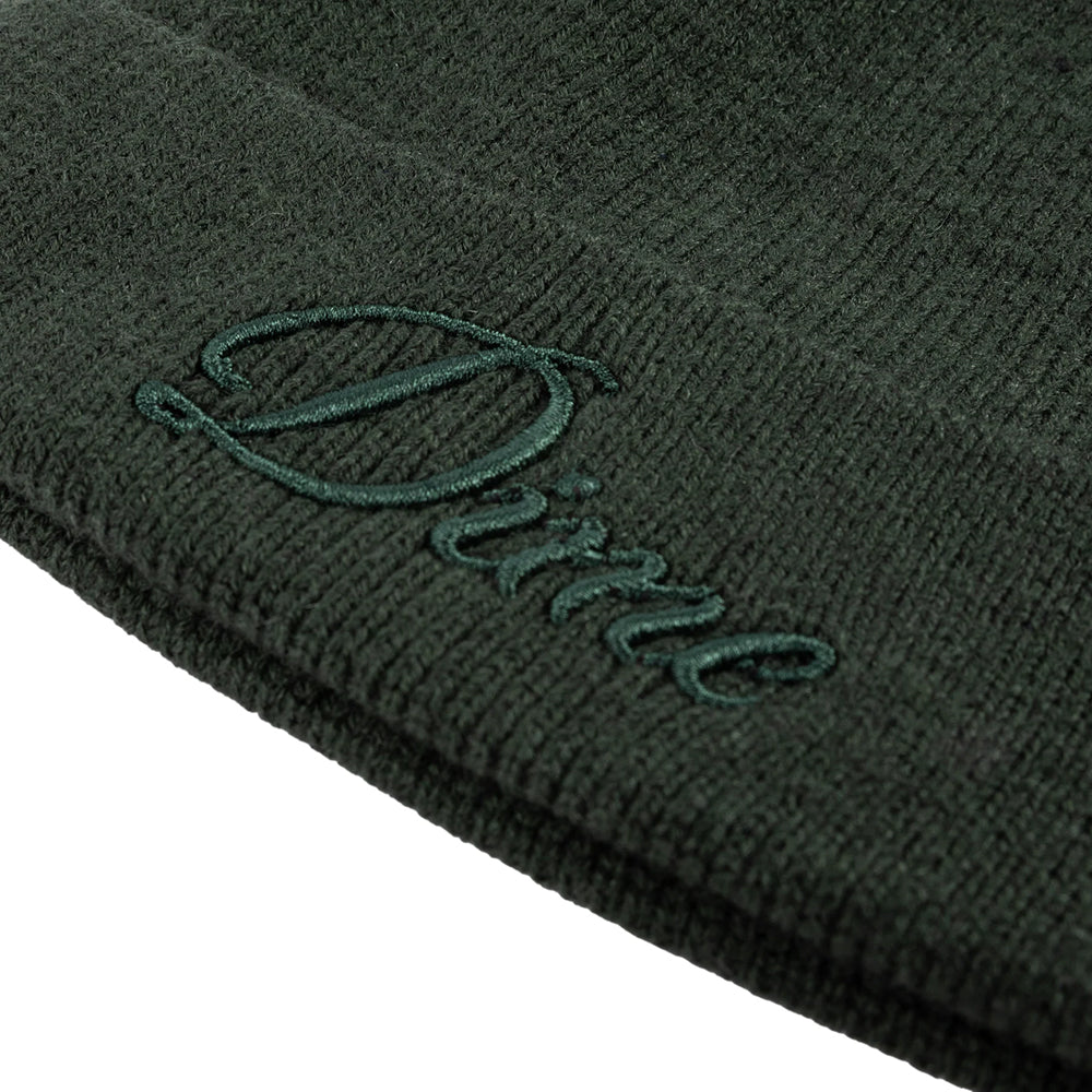 Dime MTL Cursive Wool Fold Beanie Forest