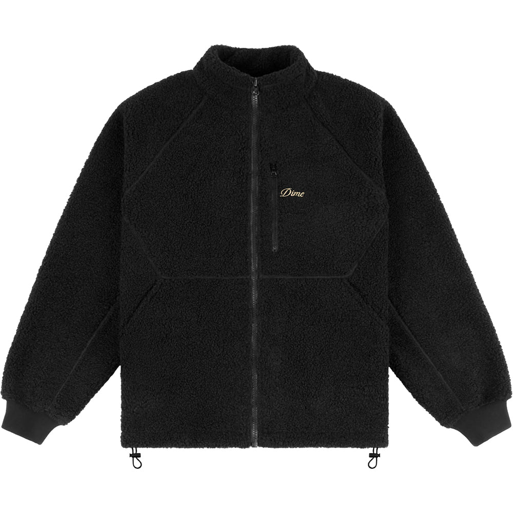 Dime MTL Polar Fleece Sherpa Zip Black