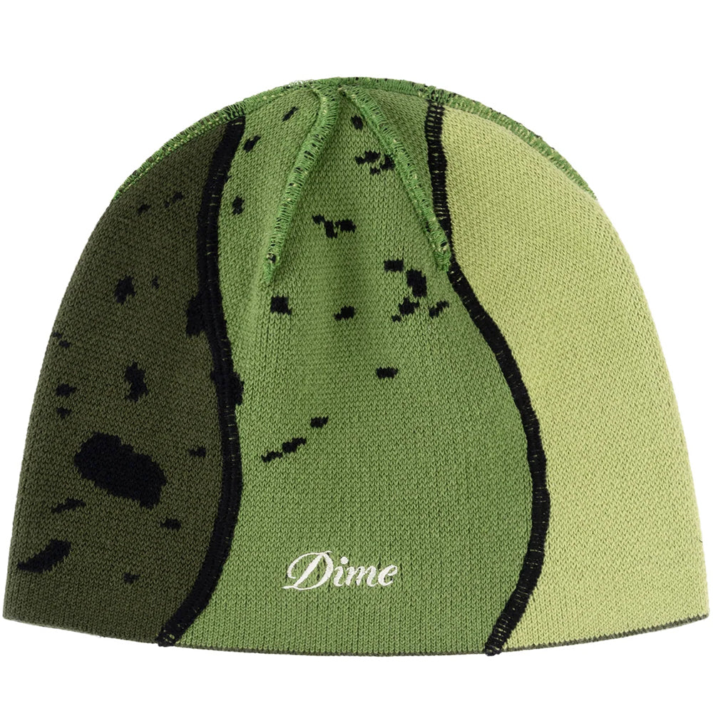 Dime MTL Reverse Stitch Skully Beanie Green