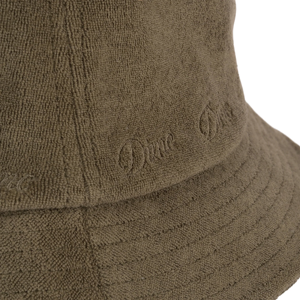 Dime MTL Terry Cloth Bucket Hat Olive