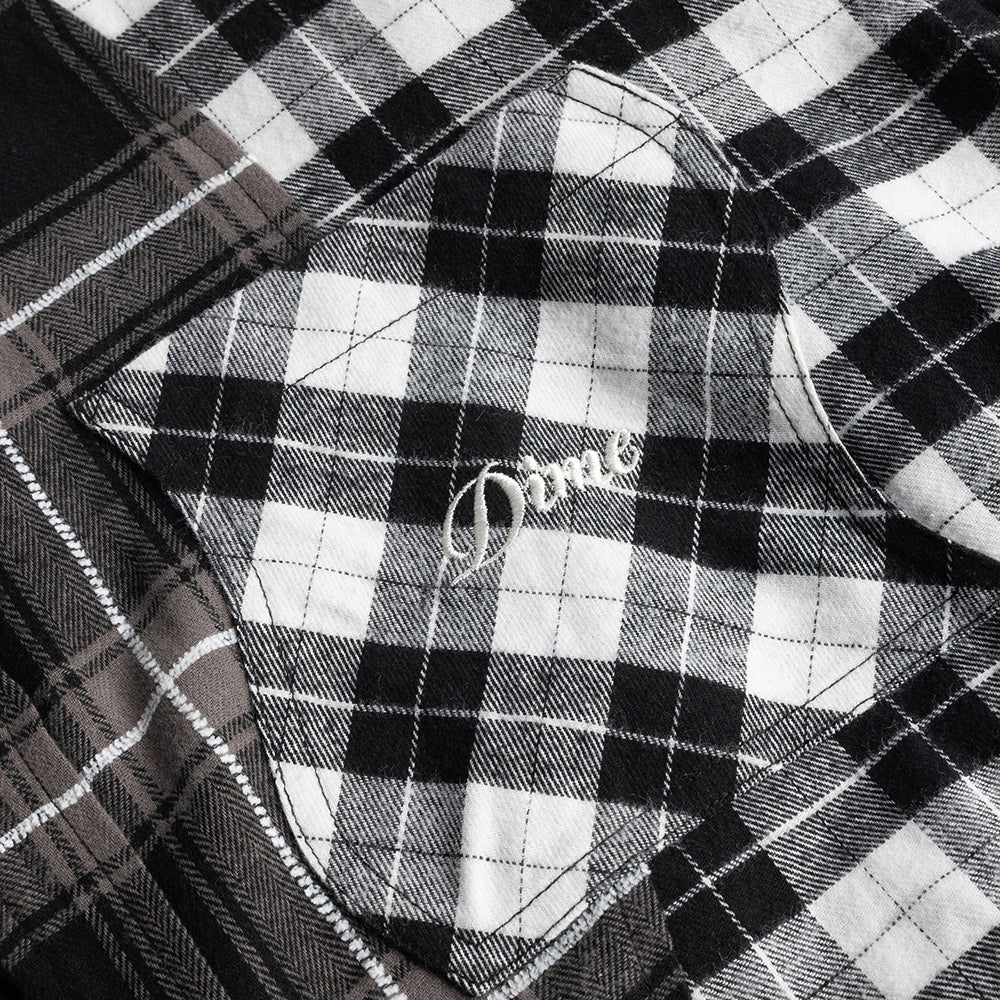 Dime MTL Triple Plaid Shirt Black