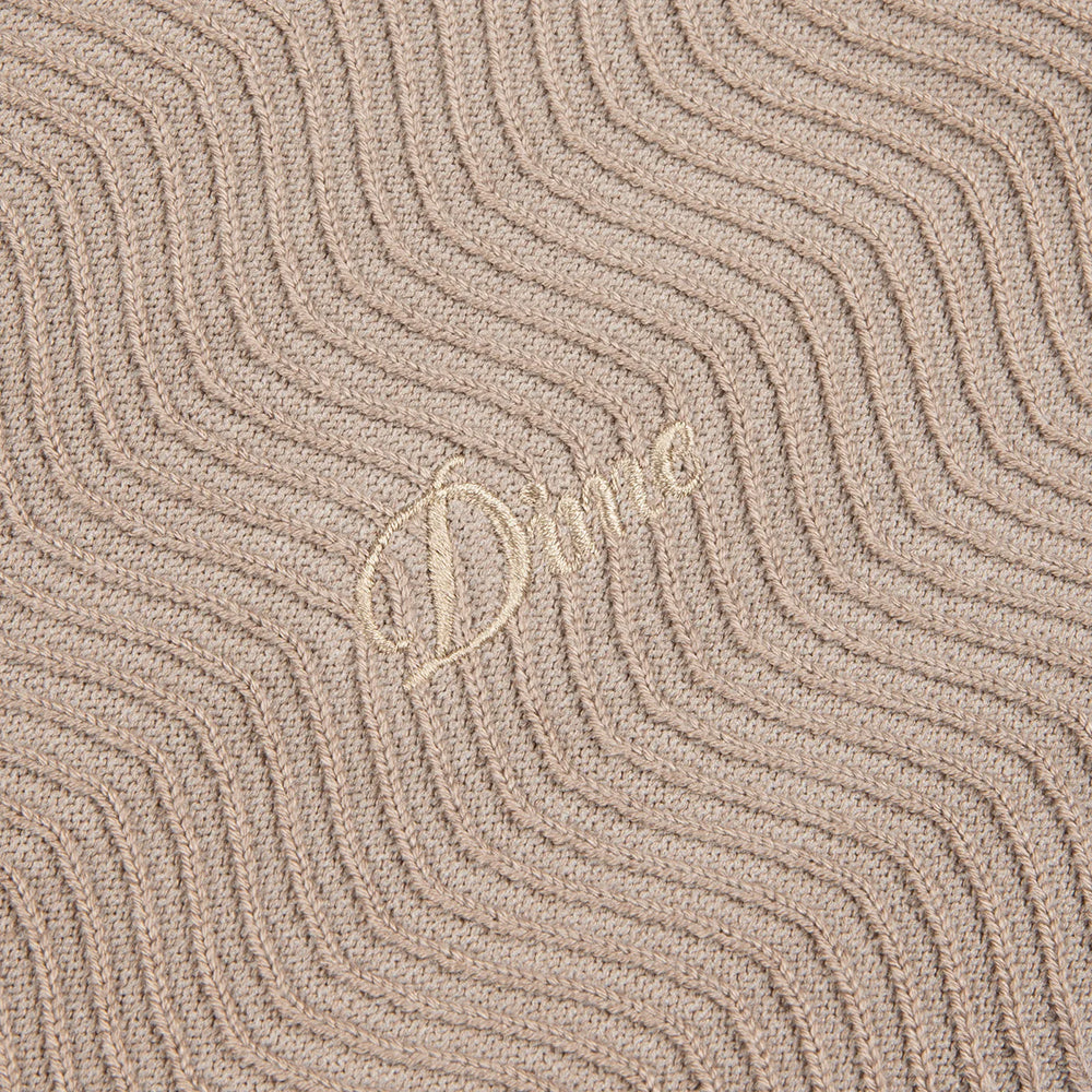 Dime MTL Wave Cable Knit Sweatshirt Tan