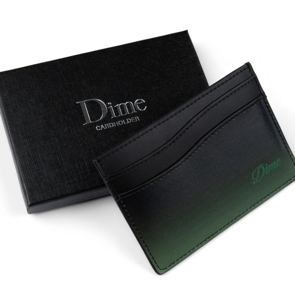 Dime MTL Cursive Gradient Cardholder Green