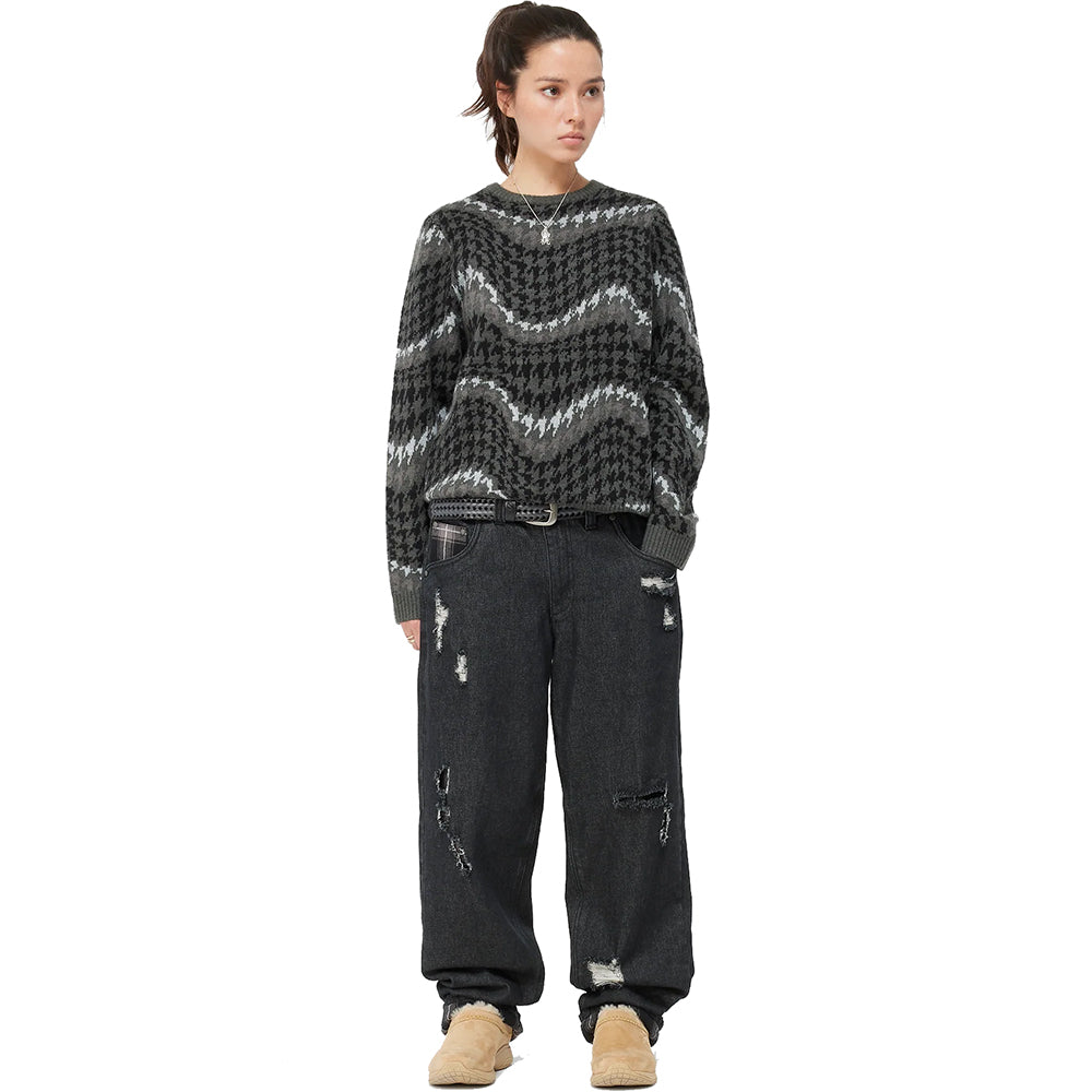 Dime MTL Houndstooth Knit Coal