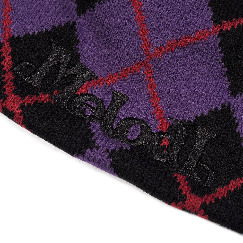 EC Melodi Argyle Beanie Purple