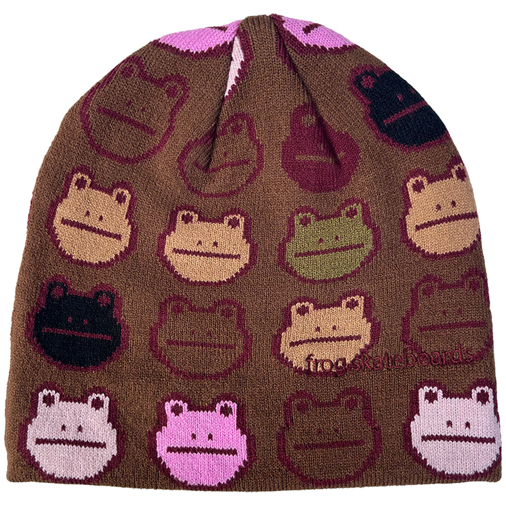 Frog Nation Beanie Brown