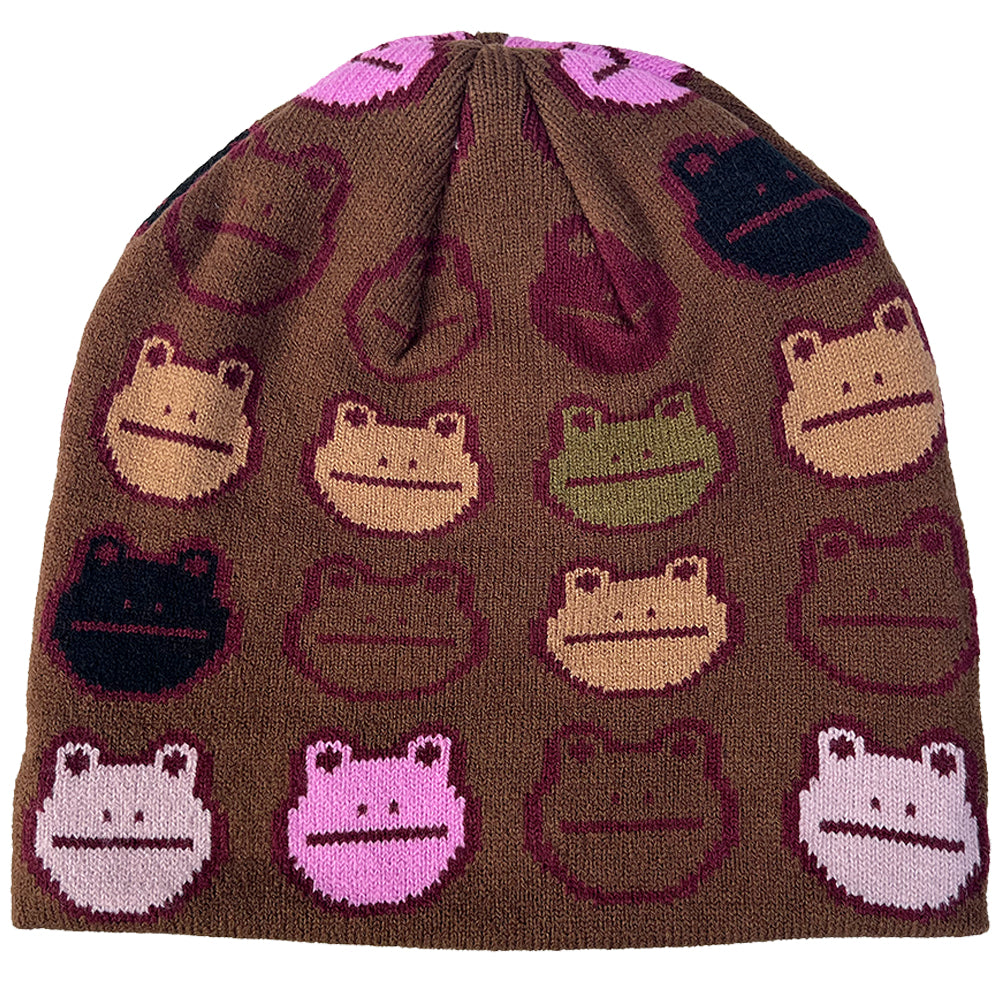 Frog Nation Beanie Brown