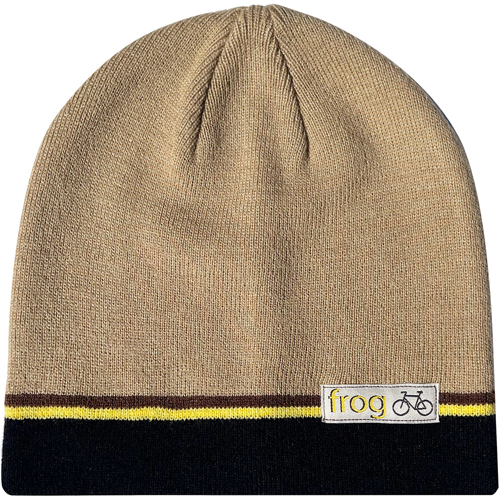 Frog Bicycle Beanie Beige