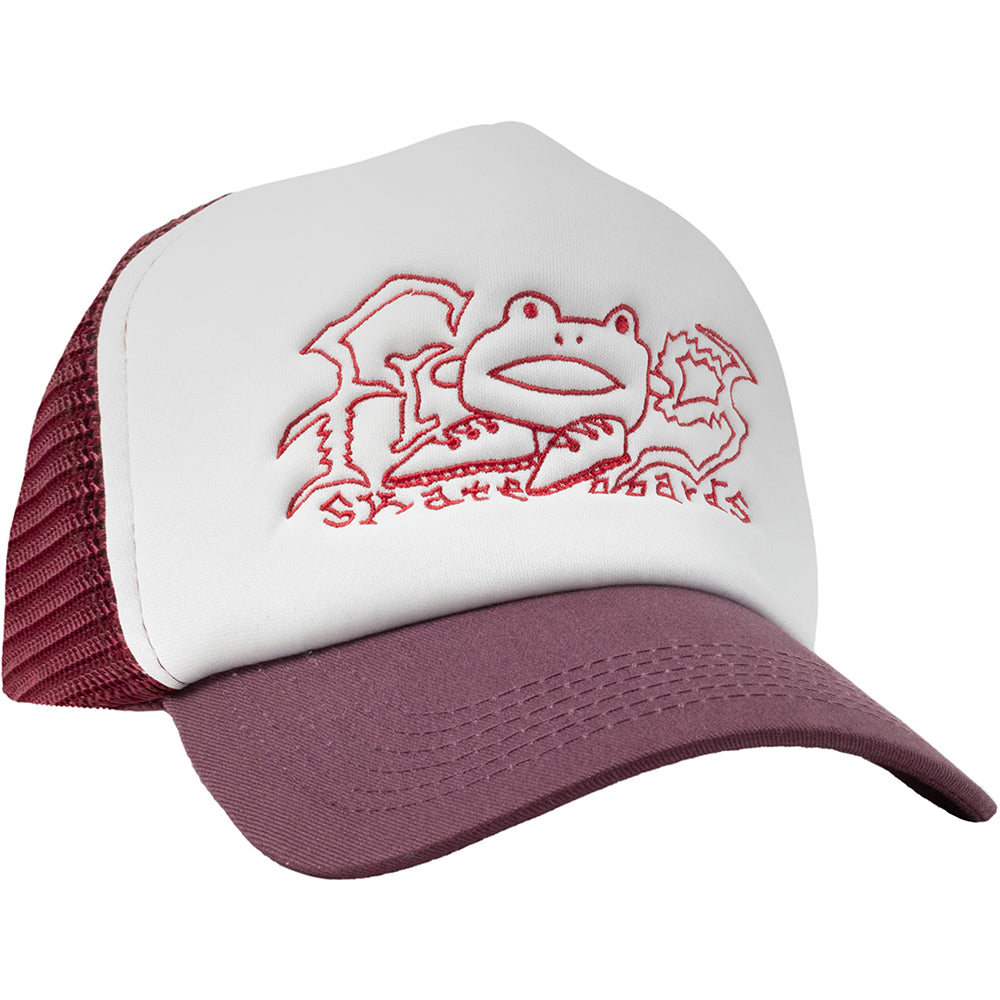 Frog Big Shoes Trucker Hat Maroon