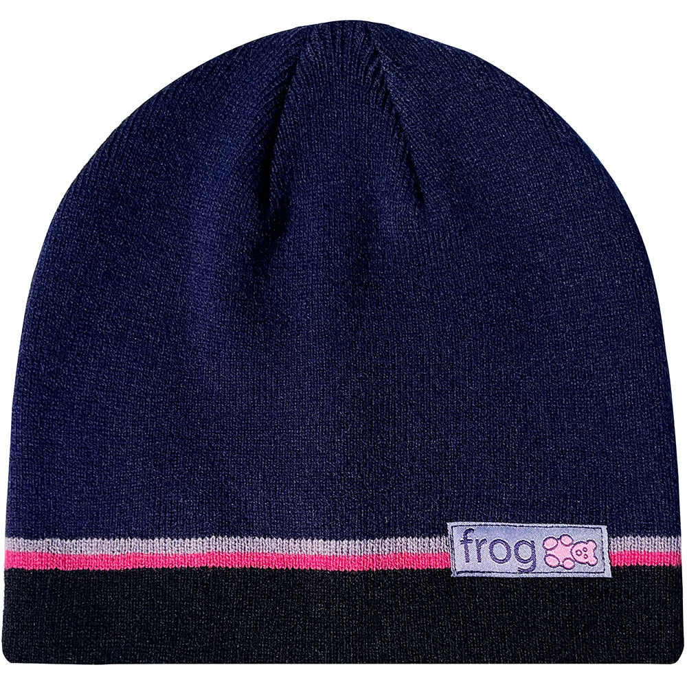 Frog Teddy Beanie Navy