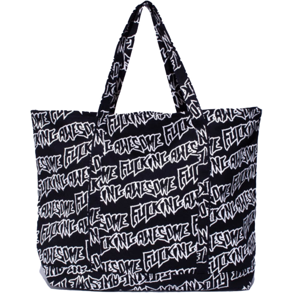 Fucking Awesome AOP Stamp Logo Tote Bag Black/White Large