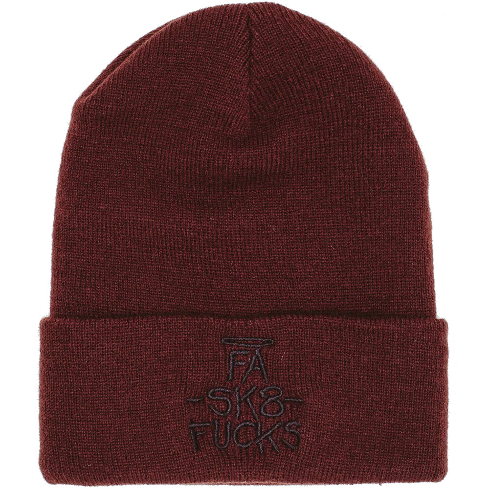 Fucking Awesome FA SK8 Fucks Cuff Beanie Brown