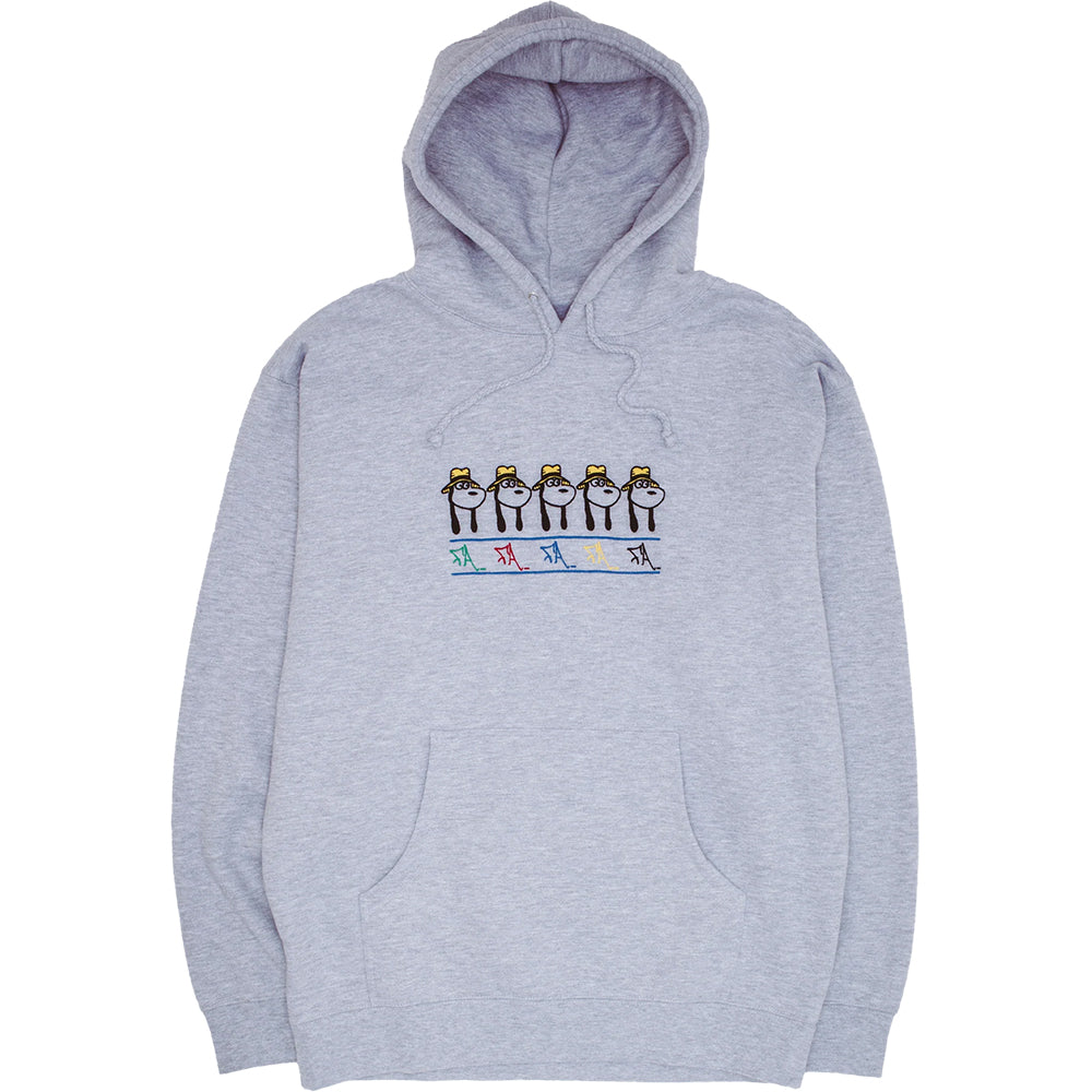 Fucking Awesome Spike Repeat Embroidered Hoodie Grey Heather