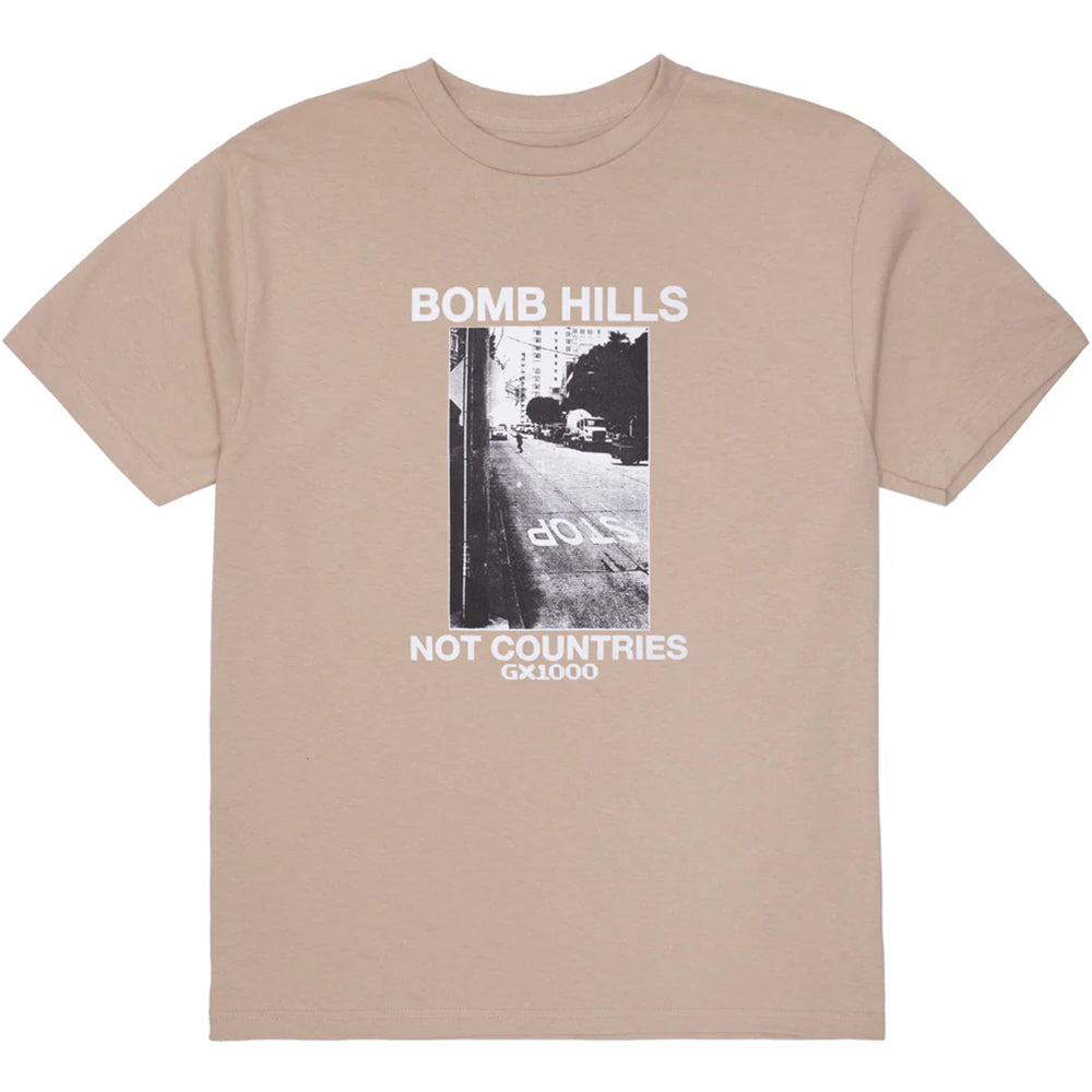 GX1000 Bomb Hills Not Countries Tee Sand/White