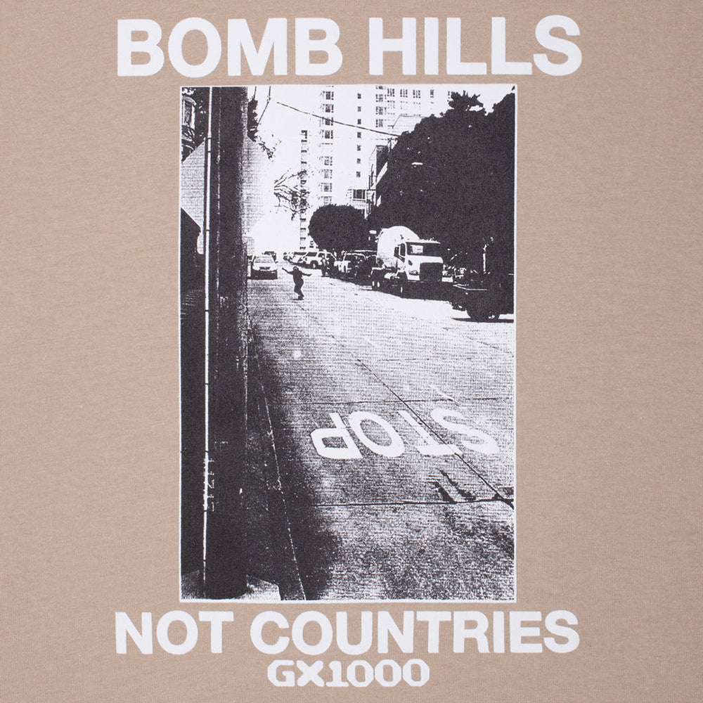 GX1000 Bomb Hills Not Countries Tee Sand/White