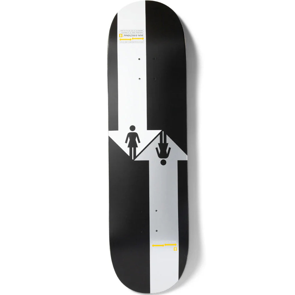 Girl Rick McCrank Dual-Directional Black White Twin Tip Deck 8.5"