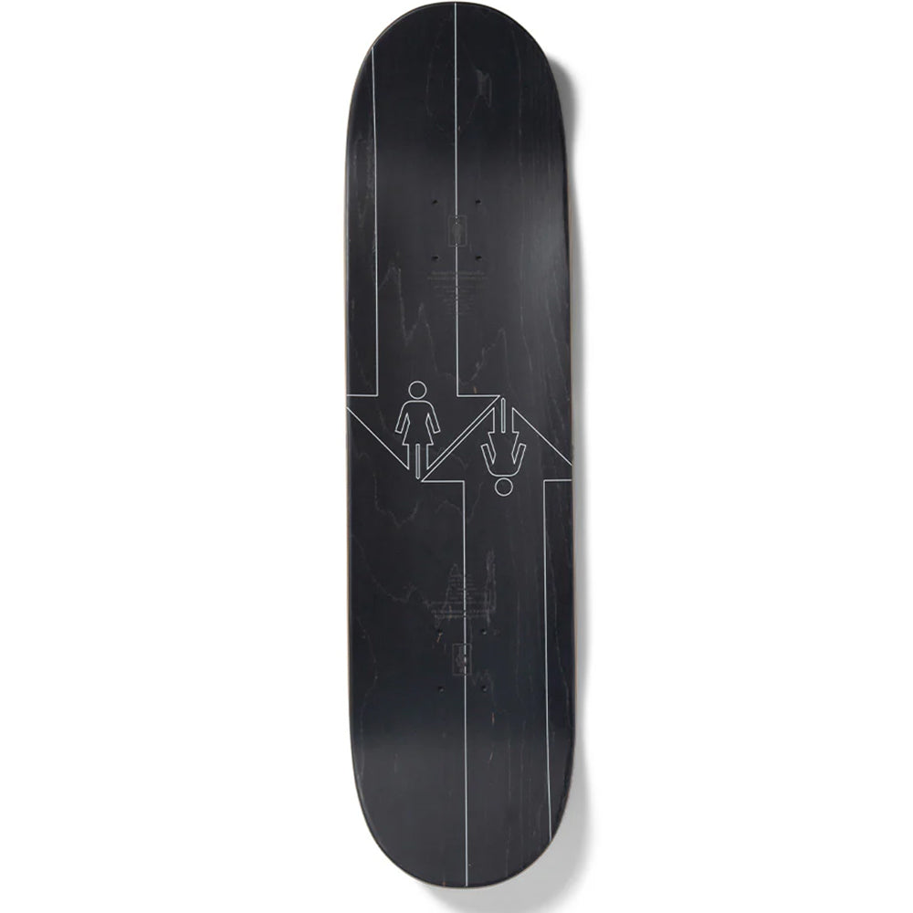 Girl Rick McCrank Dual-Directional Black White Twin Tip Deck 8.5"