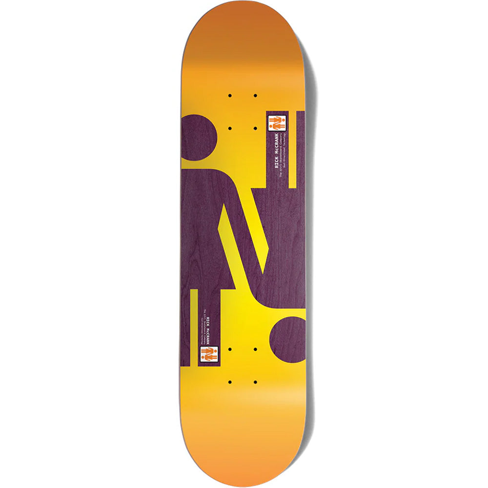 Girl Rick McCrank Dual-Directional Orange Twin Tip Skateboard Deck 8.5"