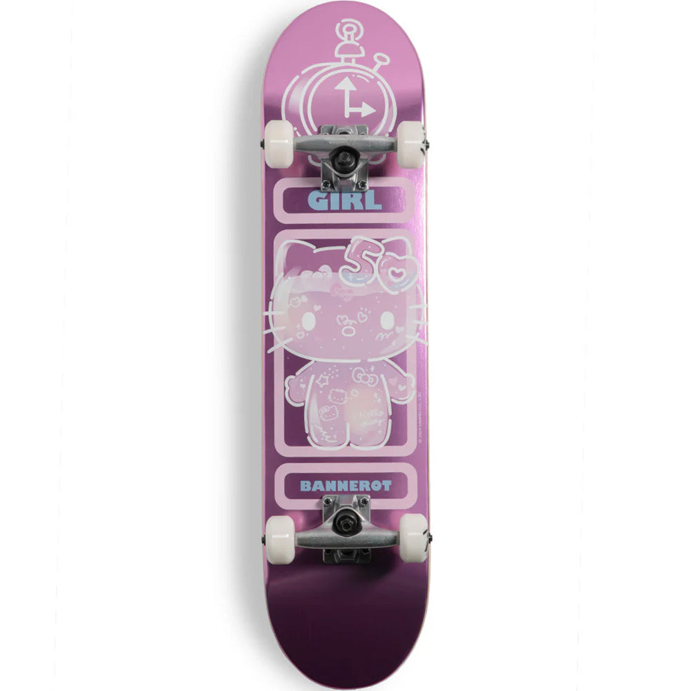 Girl Simon Bannerot Hello Kitty 50th Anniversary Complete Skateboard 7.5"