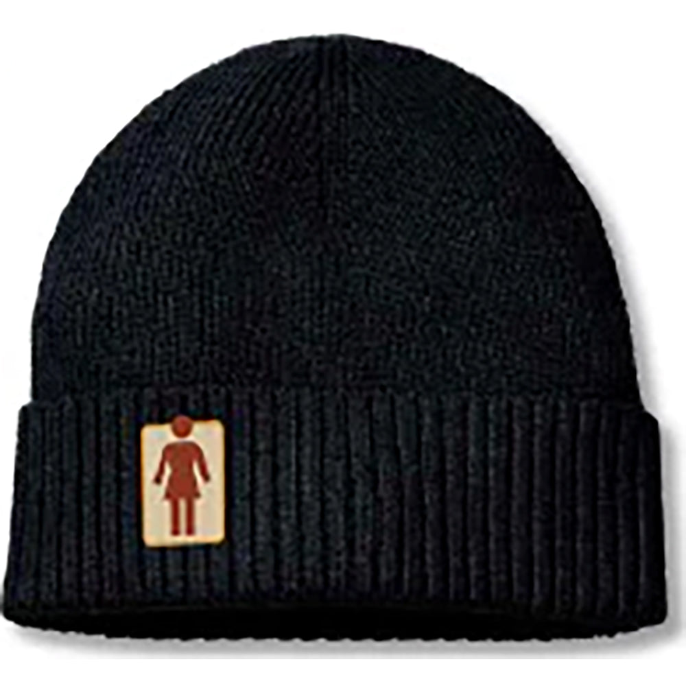 Girl OG Naturals Roll Up Beanie Black