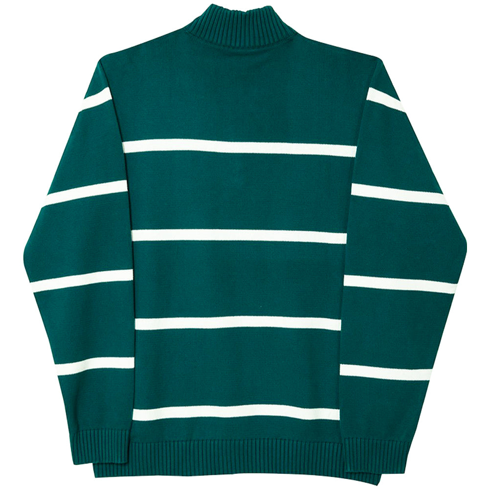 Hélas Tricot Quarter Zip Knit Teal Green