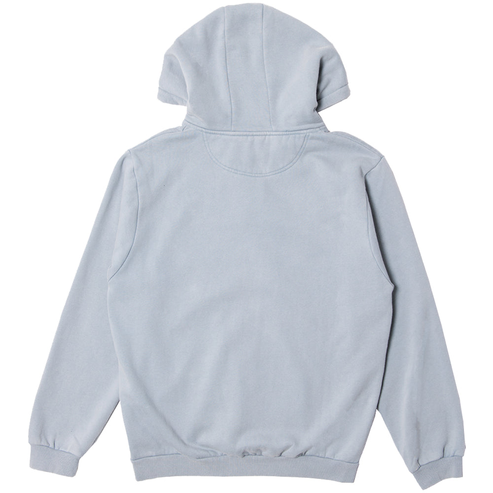 Hoddle Watcher Zip Up Hoodie Baby Blue Over Dye