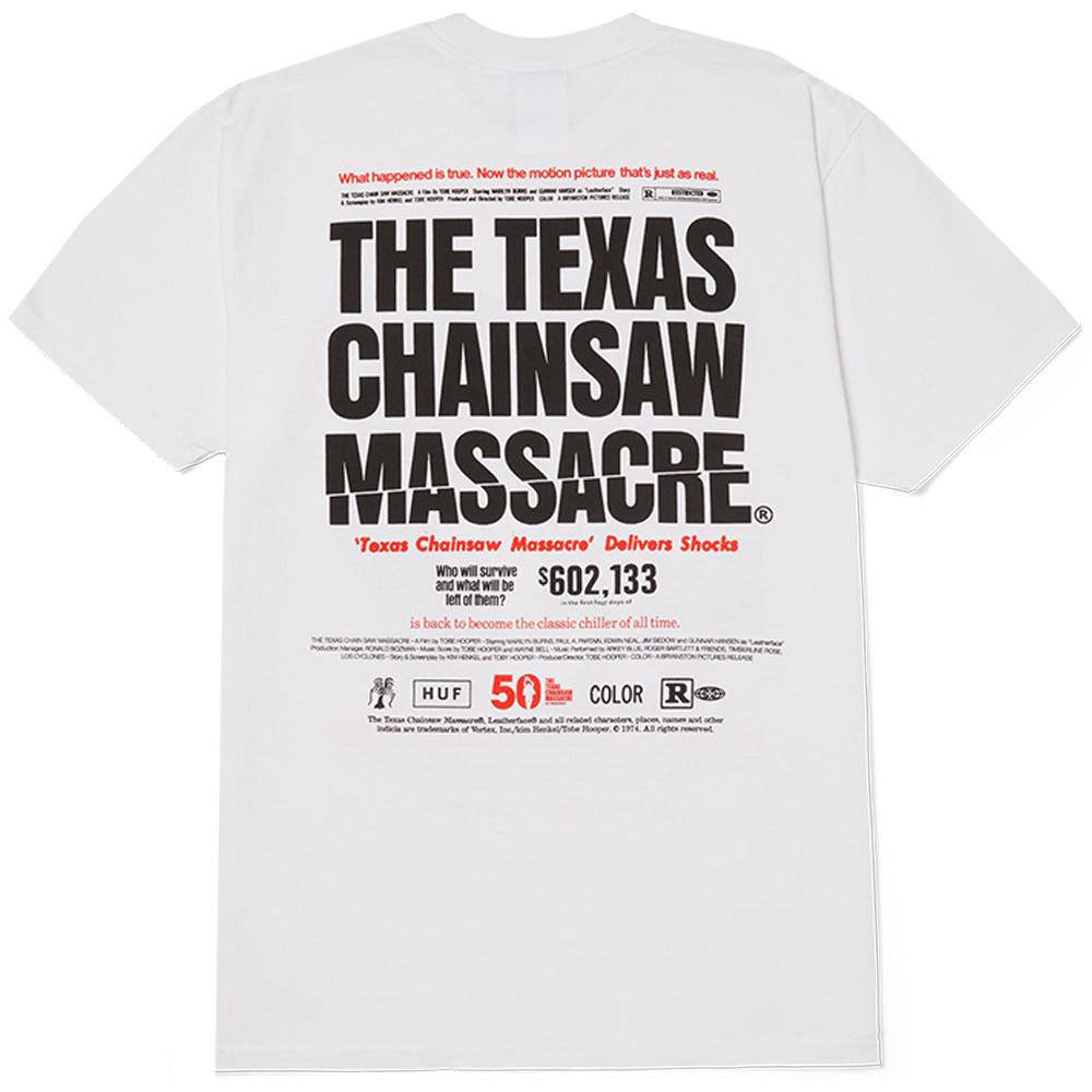 HUF x Texas Chainsaw Massacre Box Office Short Sleeve Tee White