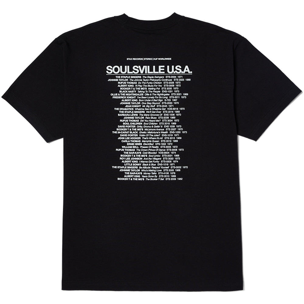 HUF x Stax Soulsville USA T Shirt Black