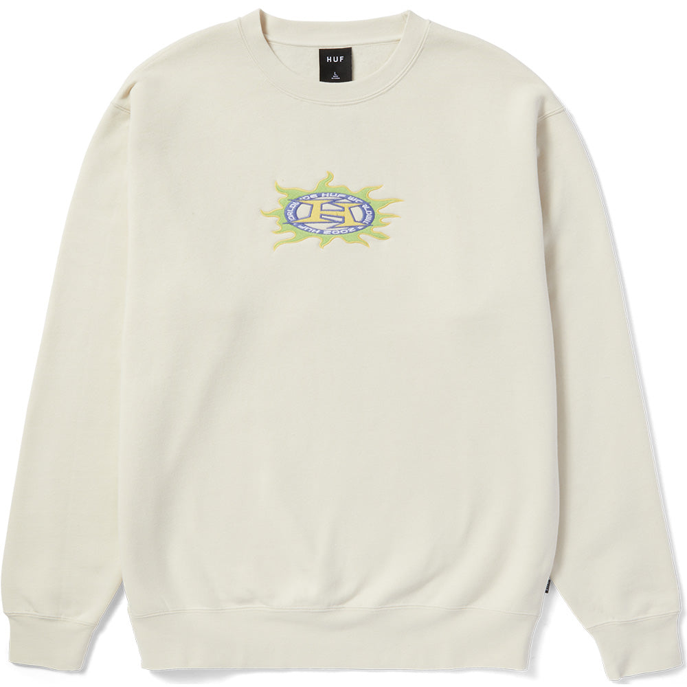 Huf Fire Crewneck Bone 