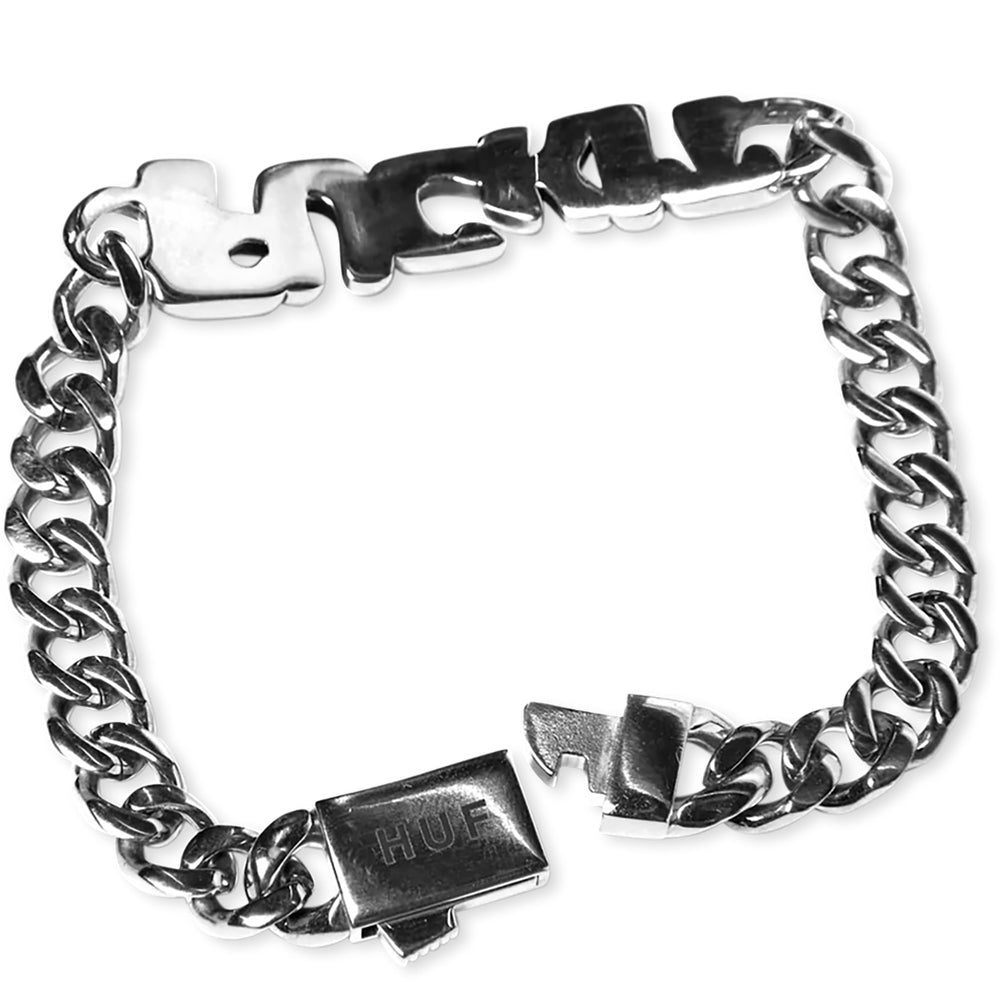 HUF Fuck It Warped ID Bracelet Silver