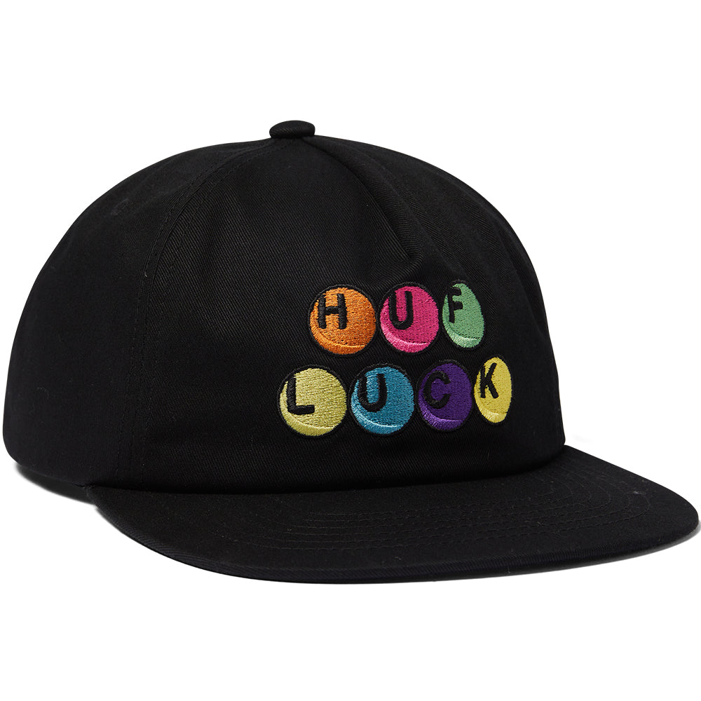 HUF Lucky 5 Panel Snapback Hat Black