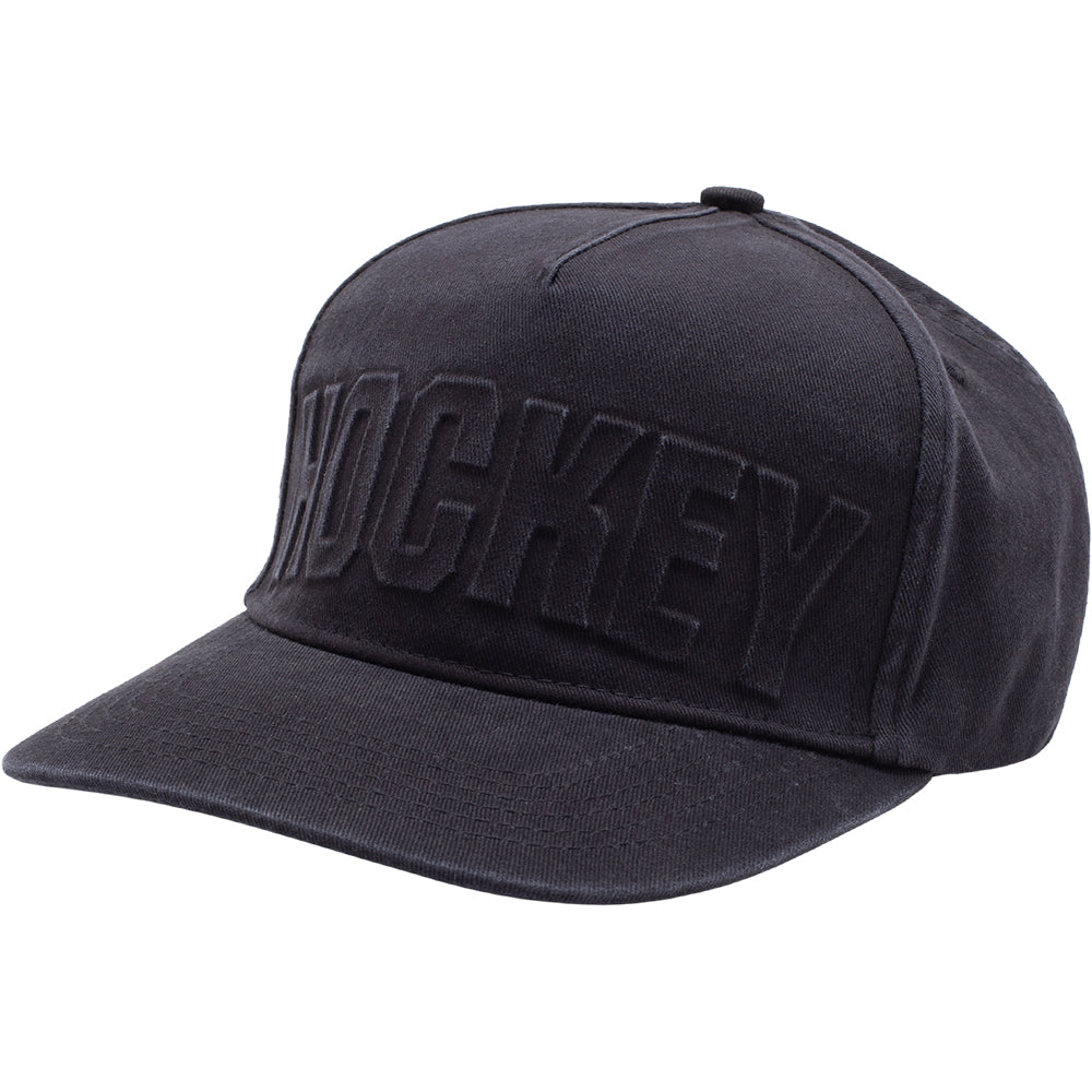 Hockey Embossed Hat Black Denim