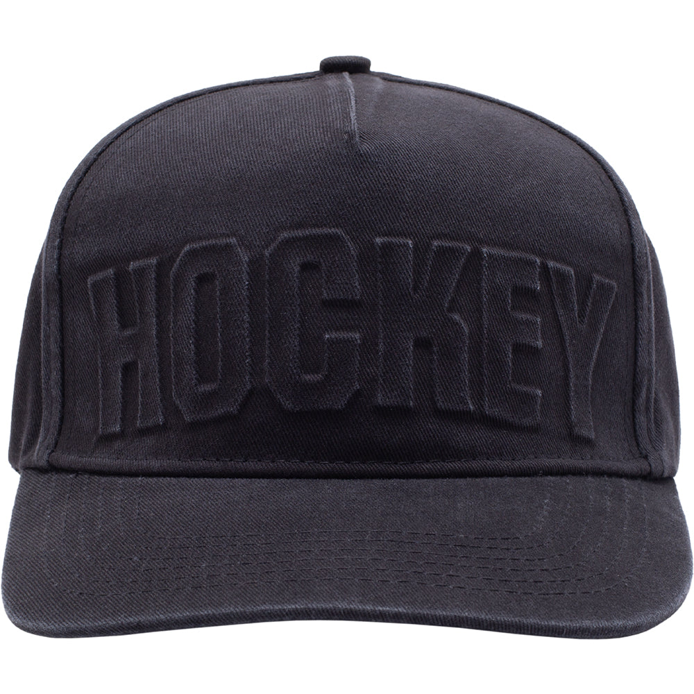 Hockey Embossed Hat Black Denim