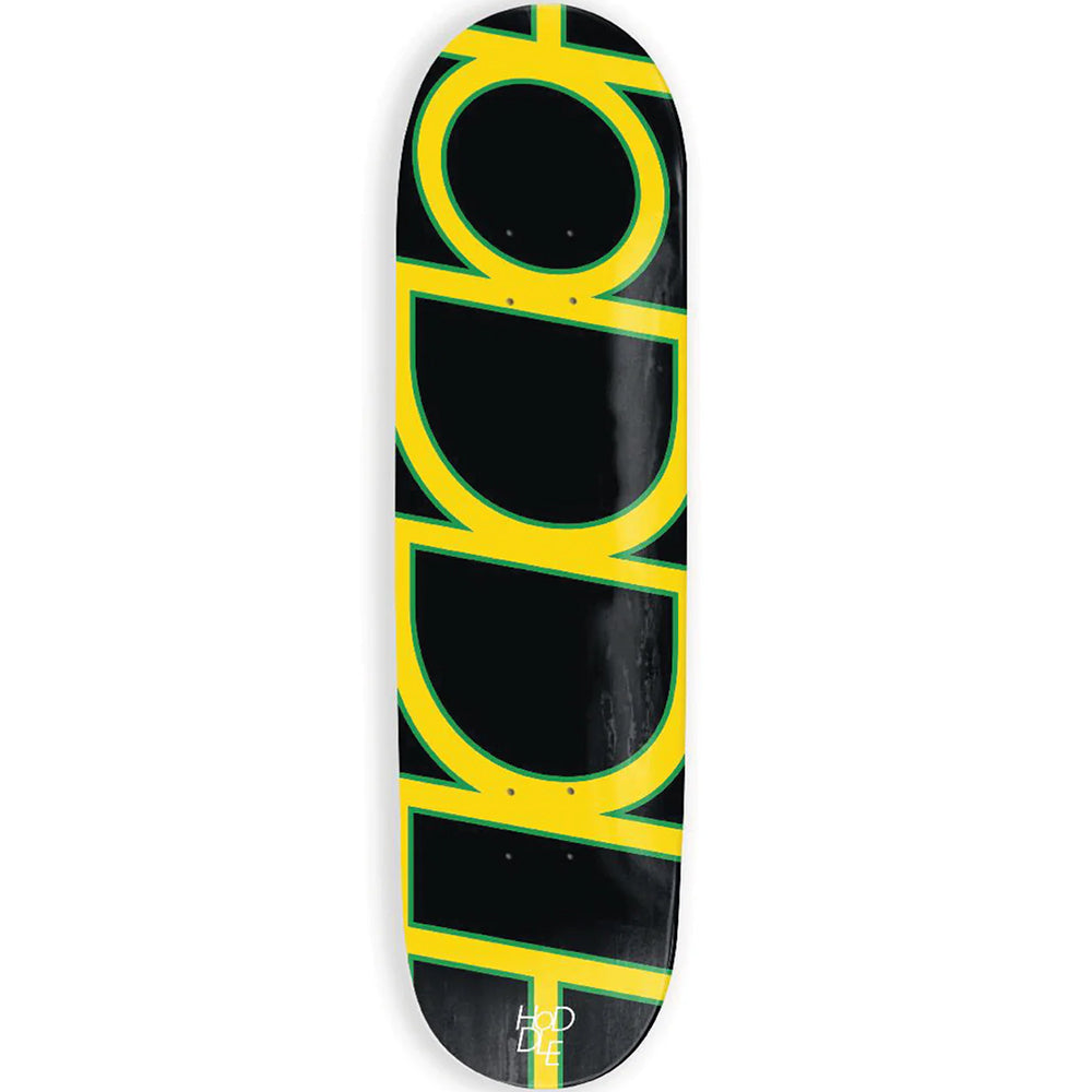 Hoddle Logo BlackYellow/Green Skateboard Deck 8.375"