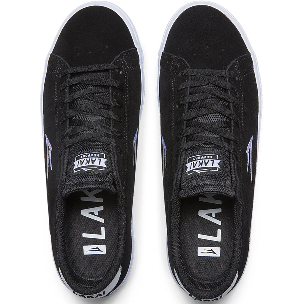 Lakai Newport Shoes Black Suede