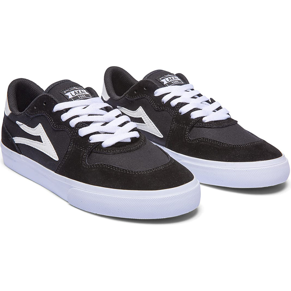 Lakai York Shoes Black/White Suede