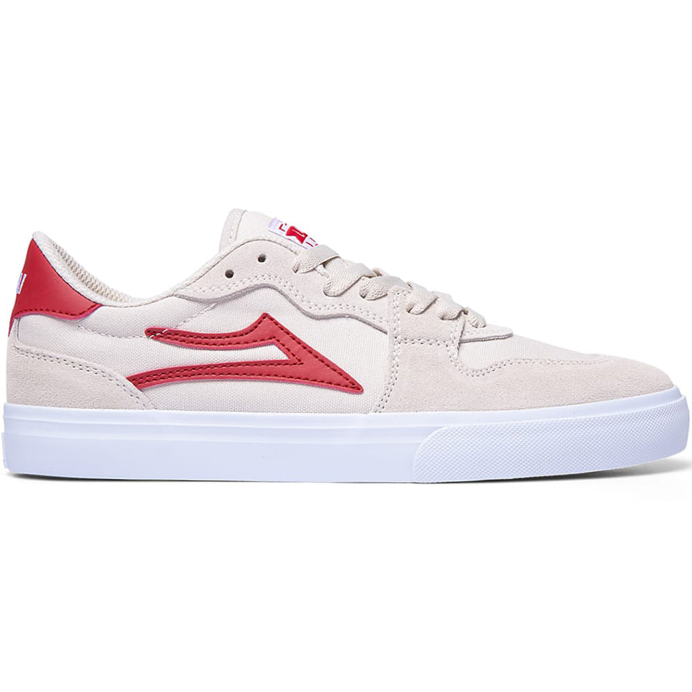 Lakai York Shoes White/Red Suede