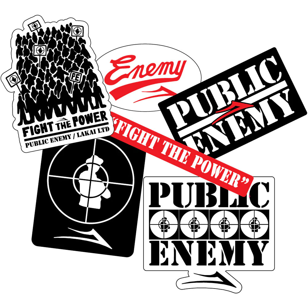 Lakai x Public Enemy 6 Pack Stickers