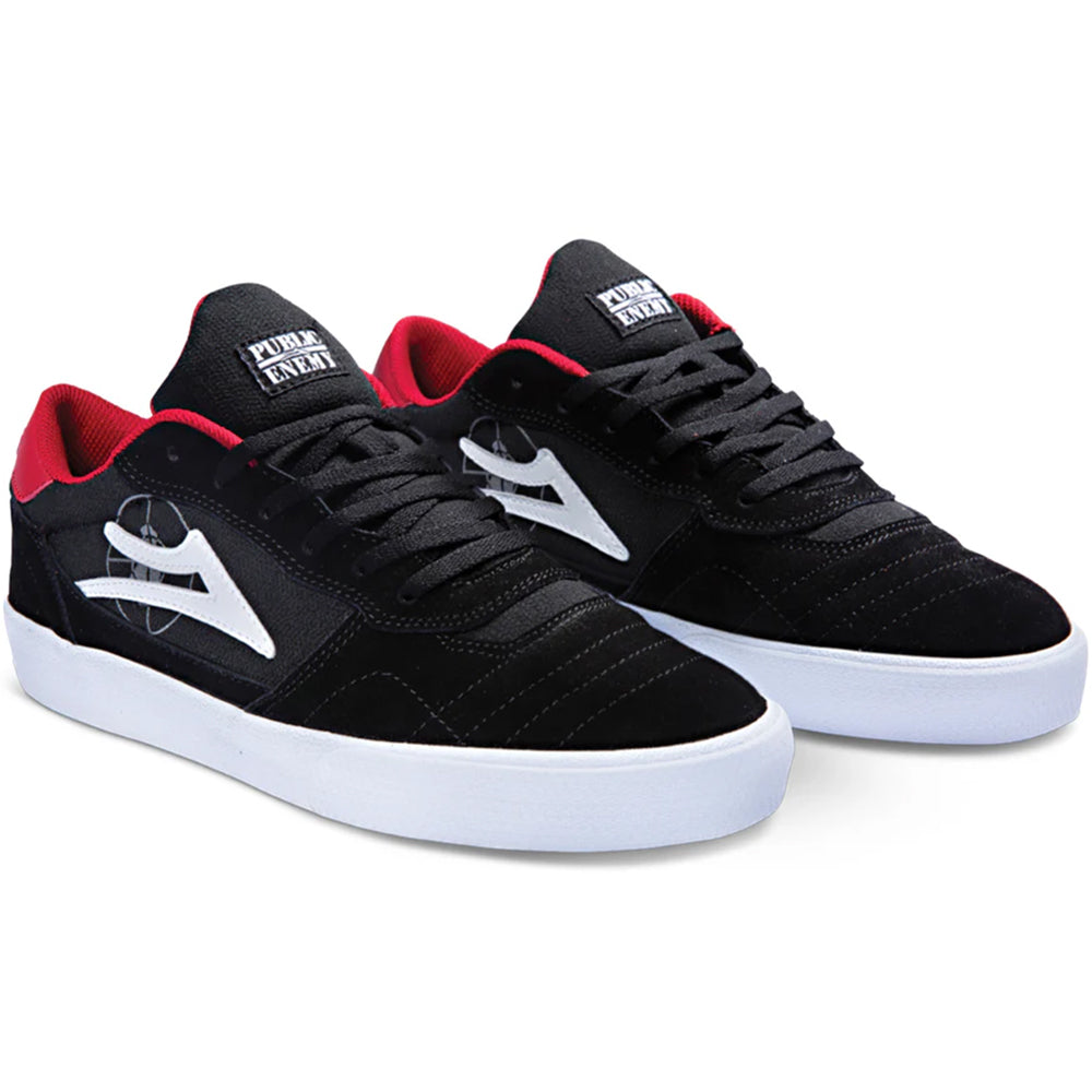 Lakai x Public Enemy Cambridge Shoes Black/Red Suede