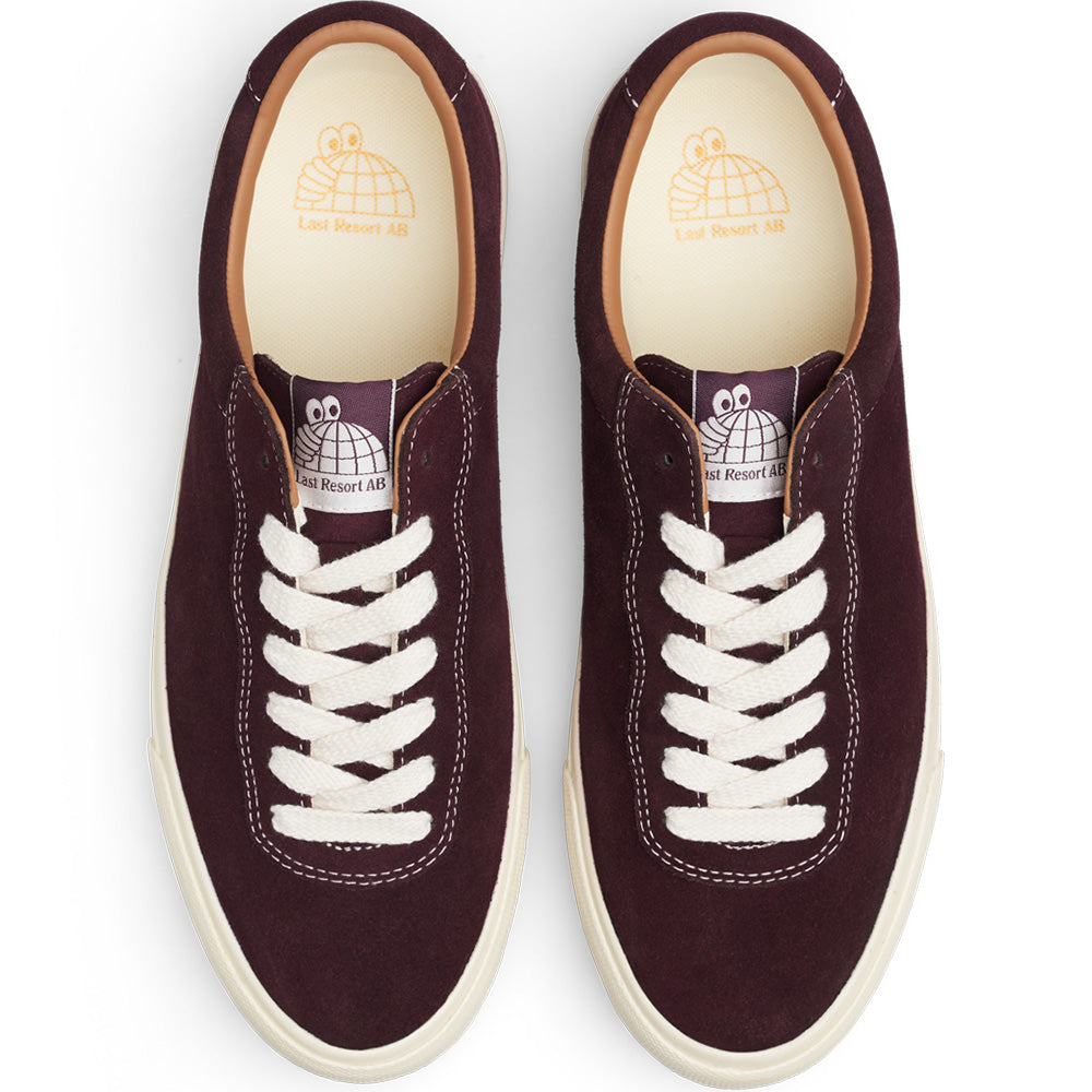 Last Resort AB VM001 LO Suede Shoes Fig Red/White