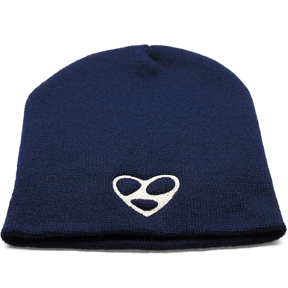 Limosine Heart Beanie Navy/Silver