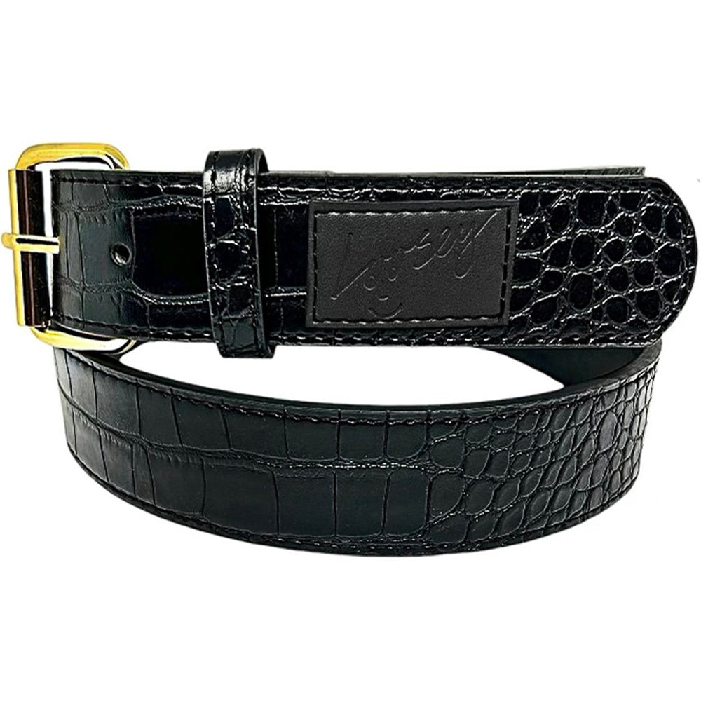 Loosey Black Croc Skin Belt