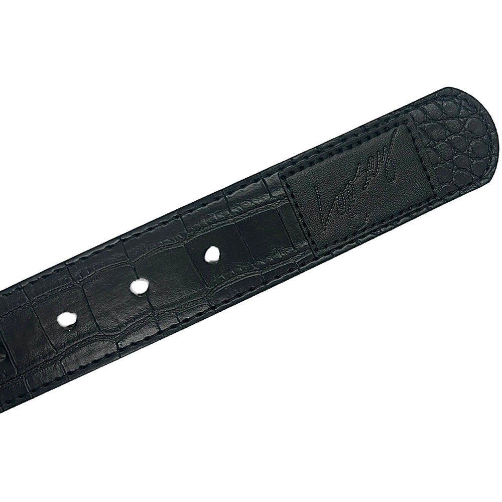 Loosey Black Croc Skin Belt