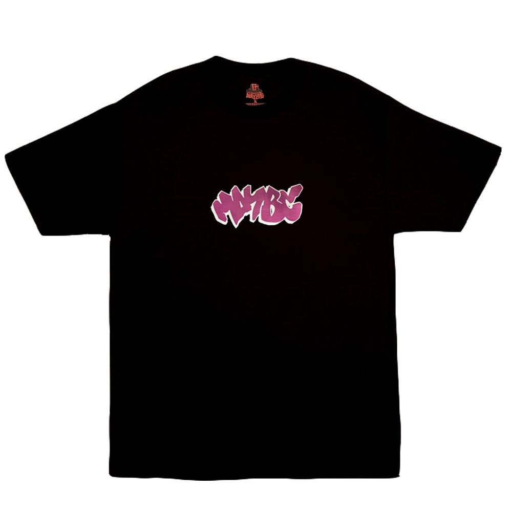 Maybe Rap Spray T Shirt Black