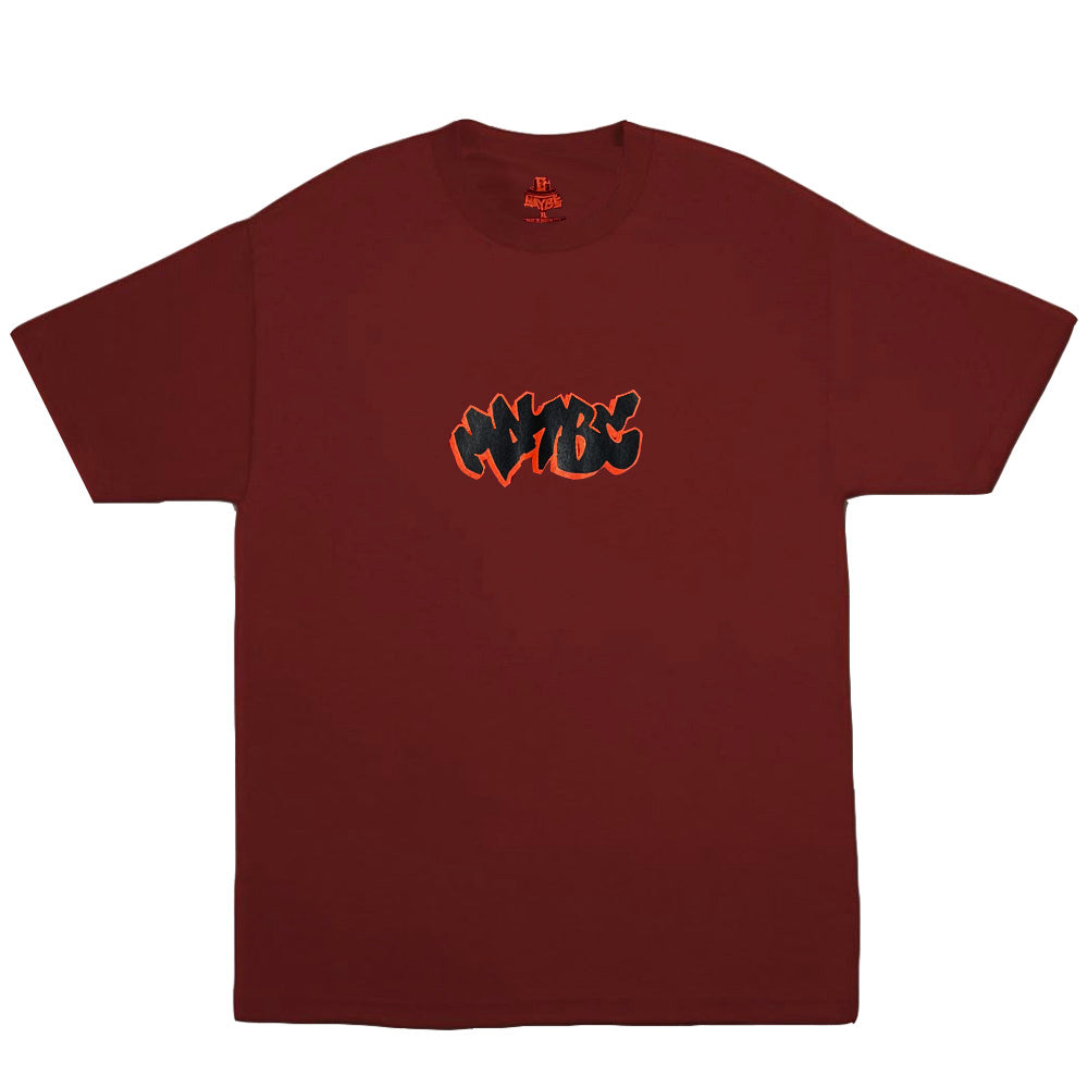 Maybe Rap Spray T Shirt Burgundy