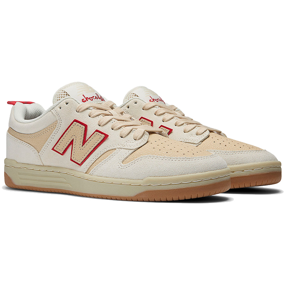 New Balance Numeric x Chocolate 480 Shoes Sea Salt/Red