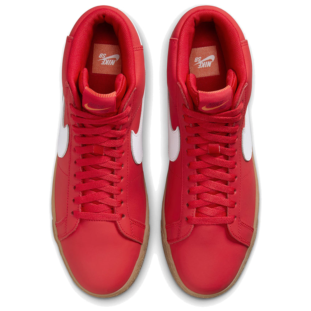 Nike SB Orange Label Zoom Blazer Mid Shoes University Red/White-White