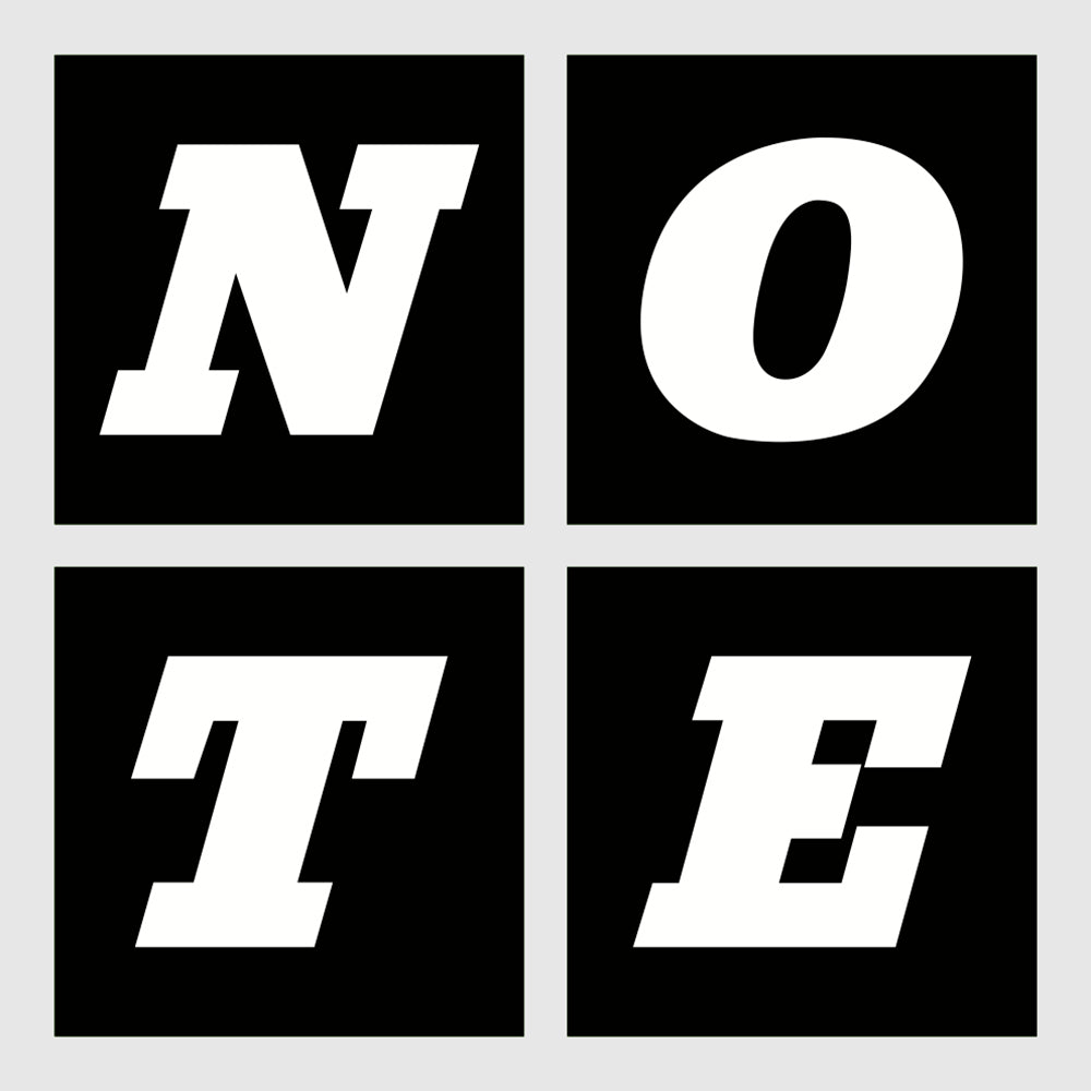 NOTE Studio Sticker Black