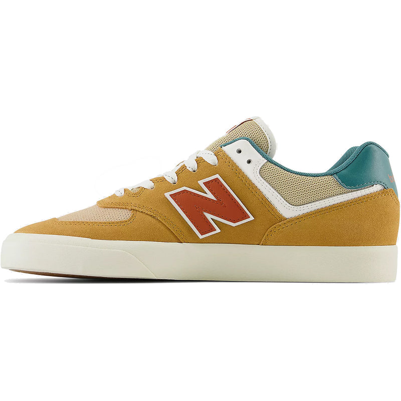 New balance 574 blue hot sale tan