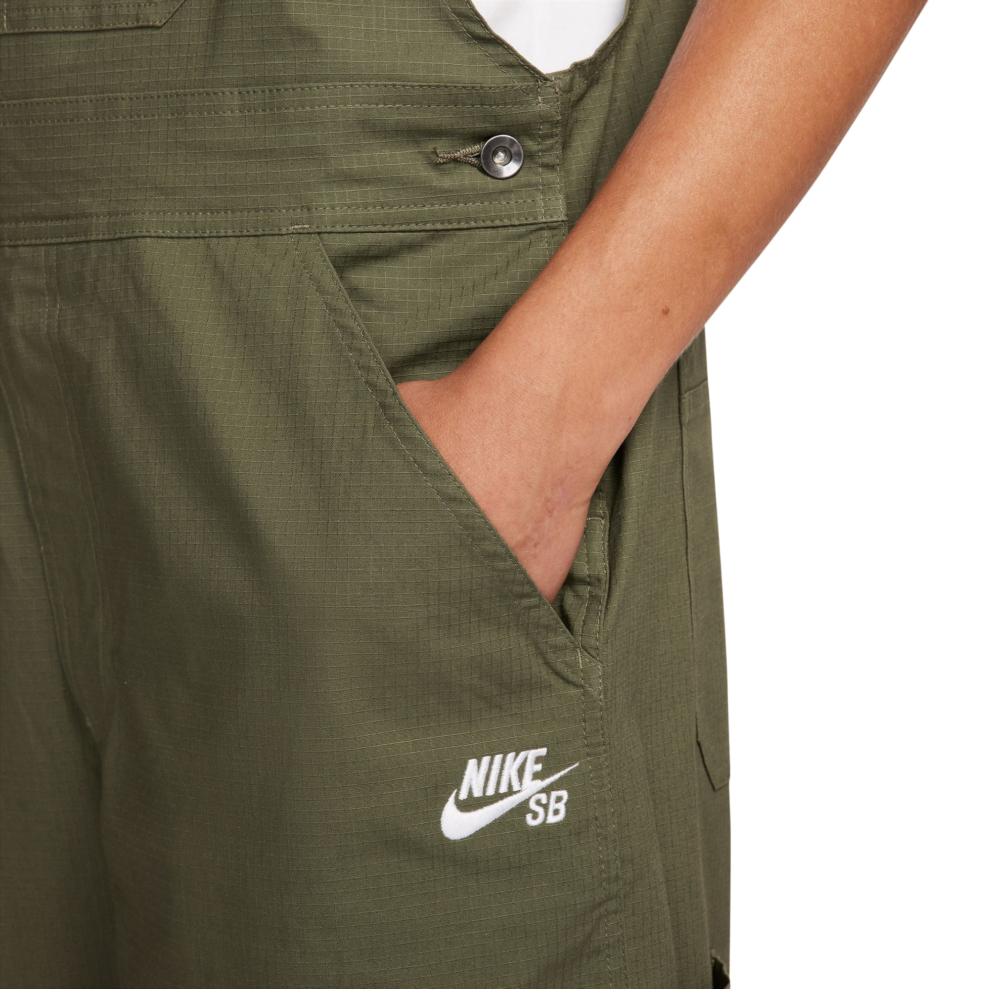 Nike SB Agnostic Skate Overalls Medium Olive/White